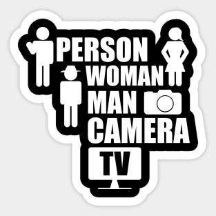 Person Woman Man Camera TV Sticker